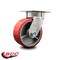 Service Caster 5 Inch Kingpinless Red Poly on Steel Wheel Swivel Top Plate Caster SCC SCC-KP30S520-PUR-RS - alternate 2